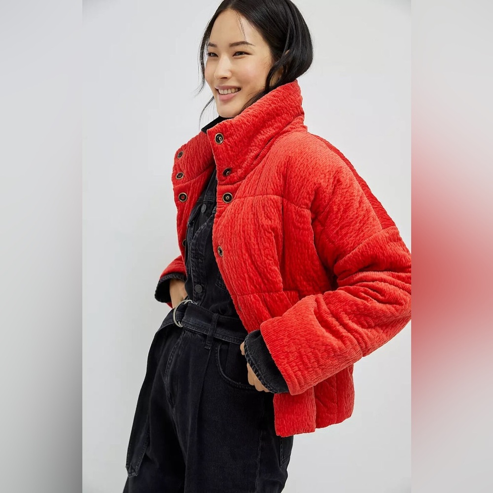 Maeve Jackson Corduroy Puffer Jacket Anthropologie